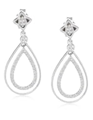Sterling Silver Diamond Drop Earrings (0.05 cttw, I-J Color, I2-I3 Clarity)