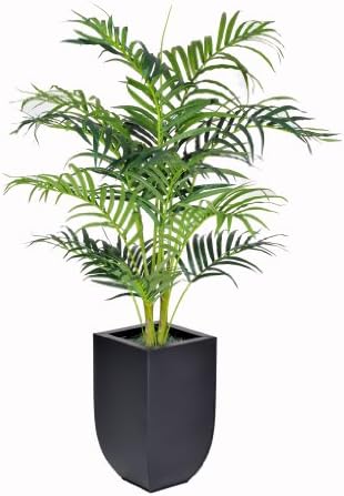 Artificial 4ft Areca Palm in Black (374) Zinc