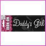 Daddys Girl Iron On Rhinestone Decal