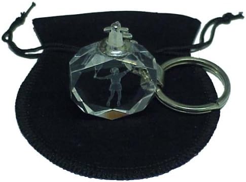 Crystal Laser Male Tennis Player Keychain Key Chain (Brand New)