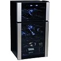 Koolatron KWD28SNG Black 28-bottle Digital Temperature Control Dual Zone Wine Cellar