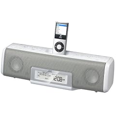 JVC RA P 50 Lautsprechersystem (UKW-Tuner, Dock) f�r Apple iPod und iPhone wei�