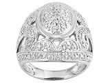 DIAMOND ACCENT PLATINUM OVER STERLING SILVER RING