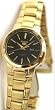 Gold Tone Stainless Steel Seiko 5 Automatic Black Dial