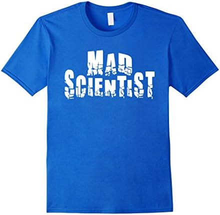 Men's Mad Scientist Shirt Medium Royal Blue
