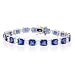 Platinum TANZANITE Diamonds ESTATE bracelet
