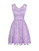 LOVEBEAUTY® Women's Elegant Lace V-neck Short Prom Dress Bridesmaid Dresses