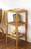 3 TIER WALNUT WOOD SHELF UNIT