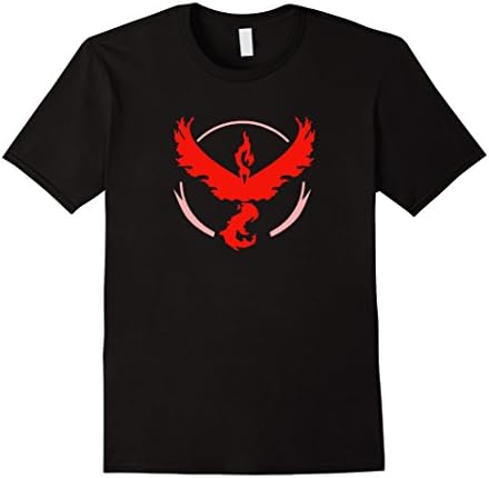 Men's Team Valor Shirt Pokedex T-Shirt Men Women Go Gift Large Black