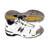 Men's New Balance CT1002W (4E) Tennis Shoe-White/Navy/Yellow