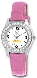 NFL Women's Pittsburgh Steelers Game Day Dazzler Pink Leather Watch #ST20009