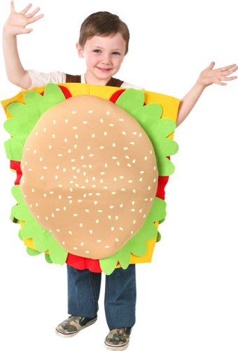 Child's Hamburger Halloween Costume Medium 7-10
