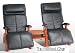 The Perfect Chair Recliner SET - 2 Maple Manual Recline Bases + Black Leather Pads and a Wedge Spanner Table