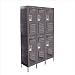 ASI Lockers 511X-XX Competitor Double Tier Ventilated Locker Set - 3 Sections (Assemb...