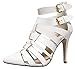 Breckelle's NATALY-21 Caged Ankle Strap Pointy Toe High Heel Pump