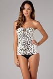 Carmen Marc Valvo Tropical Wild Bandeau Tankini Top