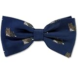Yorkshire Terrier by Kay Nine Design navy blue polyester pretied bowties