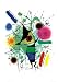 The Singing Fish by Joan Miro. PLAQUE MOUNTED. 19.20 inches width by 23.75 inches height. Highest Quality Art Poster Print