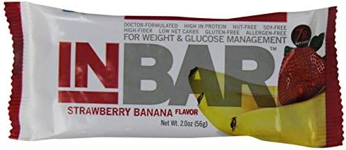 INBalance Health Corp INBar, Certified USDA, 100% GMO-Free, Gluten-Free, Vegan, Kosher, Allergen-Free, healthy snack alternative bar, Strawberry Banana, (Pack of 12)