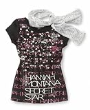 Hannah Montana Girls Multi Media Tee W/ Sequined Scarf