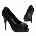 Damen Schuhe, APART, PUMPS, PLATEAU PEEPTOE HIGH HEELS, 300799, echtes LEDER und WILDLEDER