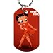 2 Sided Dog Tag of Vintage Art Deco Betty Boop Sexy Lady