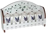 5PC WOOD SPICE RACK WITH SPICE RACK AMY BROWN FAIRY