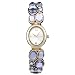 Goldtone Clear Faceted Faux Gemstone Watch