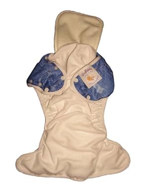 Nature Babies Stuffable Poppered Onesize - Denim