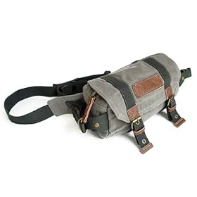 Koolertron Canvas Vintage Waist Packs DSLR SLR Camera Shoulder Case Bag DSLR SLR For Sony Canon Nikon Olympus