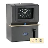 Lathem Heavy-Duty Manual Time Recorder, Cool Gray