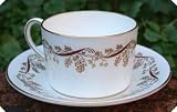 Review coalport  / Coalport Burgundy 2 1/4 Inch Flat Cup and Saucer