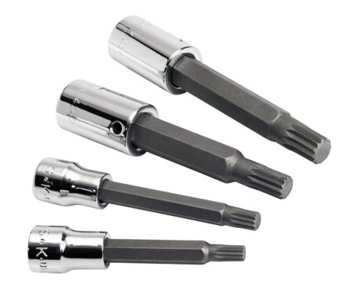 SK Tools Model SKT-19704 4 Piece 3/8 & 1/2 Drive Metric Triple Square Bit Socket Set