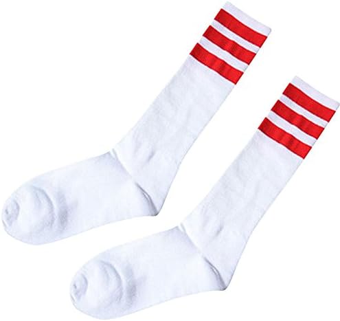 Women's Stripes Knee Football Sport Tube Socks Knee-socks 1Pairs