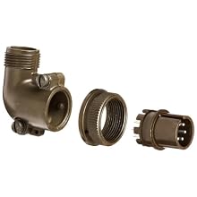 Amphenol Industrial 97-3108B-14S-6P Circular Connector Pin, Threaded Coupling, Solder Termination, Angle Plug, Split Backshell, 14S-6 Insert Arrangement, 14S Shell Size, 6 Contacts