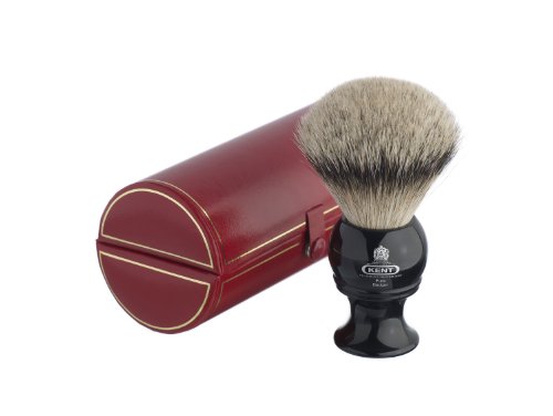 Kent BLK12 Traditional King-Sized Pure Silver Tip Badger Shaving Brush Kent BLK12 Traditional King-Sized Pure Silver Tip Badger Shaving Brush