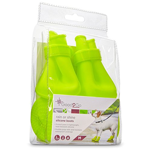 Good2Go Rain or Shine Yellow Silicone Dog Boots, X-Small