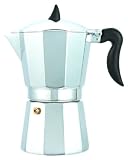 3 Tassen Aluminium Kaffeekocher, Kaffee, Espresso und Mokka, Kaffeezubereiter mit 300 ml Füllmenge, Praktische Kleine Kaffeemaschine auch für den Camping Kocher, NEU + OVP