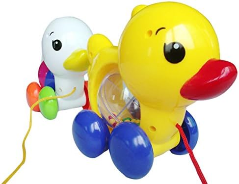 Zhihang Baby Toddler Toy Tractor Rattles,1-3 Years,Ducklings,Rope Toys,Plastic