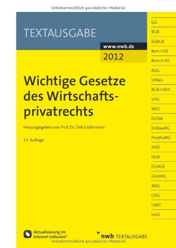 Produkt-Bild: Wichtige Gesetze des Wirtschaftsprivatrechts