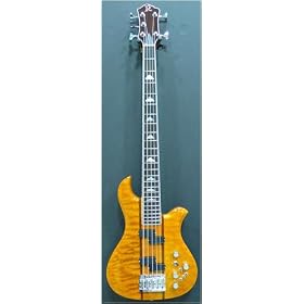B.C. Rich Handcrafted Eagle 5 Bass, Natural Quilt by 