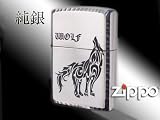 純銀スターリングシルバーzippoジッポ・TATTOタトゥーウルフの画像