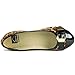 Alpine Swiss Daphne Womens Black Cheetah Print Gold Buckle Cap Toe Flats