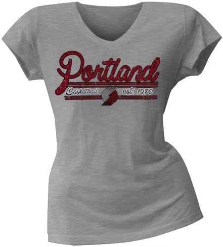 NBA - Portland Trailblazers - Center Juniors V-Neck T-Shirt - Small