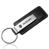 Suzuki Black Leather Key Chain
