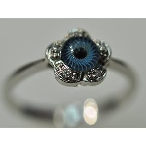 14kt White Gold & Diamond Evil Eye Ring