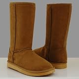 OK01 Women Classic Fur Suede Winter Boots Camel