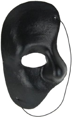 Phantom of the Opera Venetian Masquerade Mask Fabric Vertical Side Face Half Mask #1