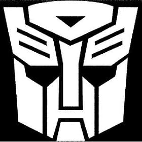 TRANSFORMERS AUTOBOT - Car, Truck, Notebook, Vinyl Decal Sticker #1036 | Vinyl Color: White