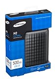 Samsung HX-M500UAB M2 Portable 500GB externe Festplatte (6,3 cm (2,5 Zoll), 5400 rpm, 12 ms, 8MB Cache, USB 2.0) braun schwarz